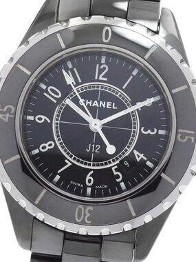 CHANEL J12 H0682 Black Ceramic 33MM Date black Dial Quartz Ladies Watch_962826